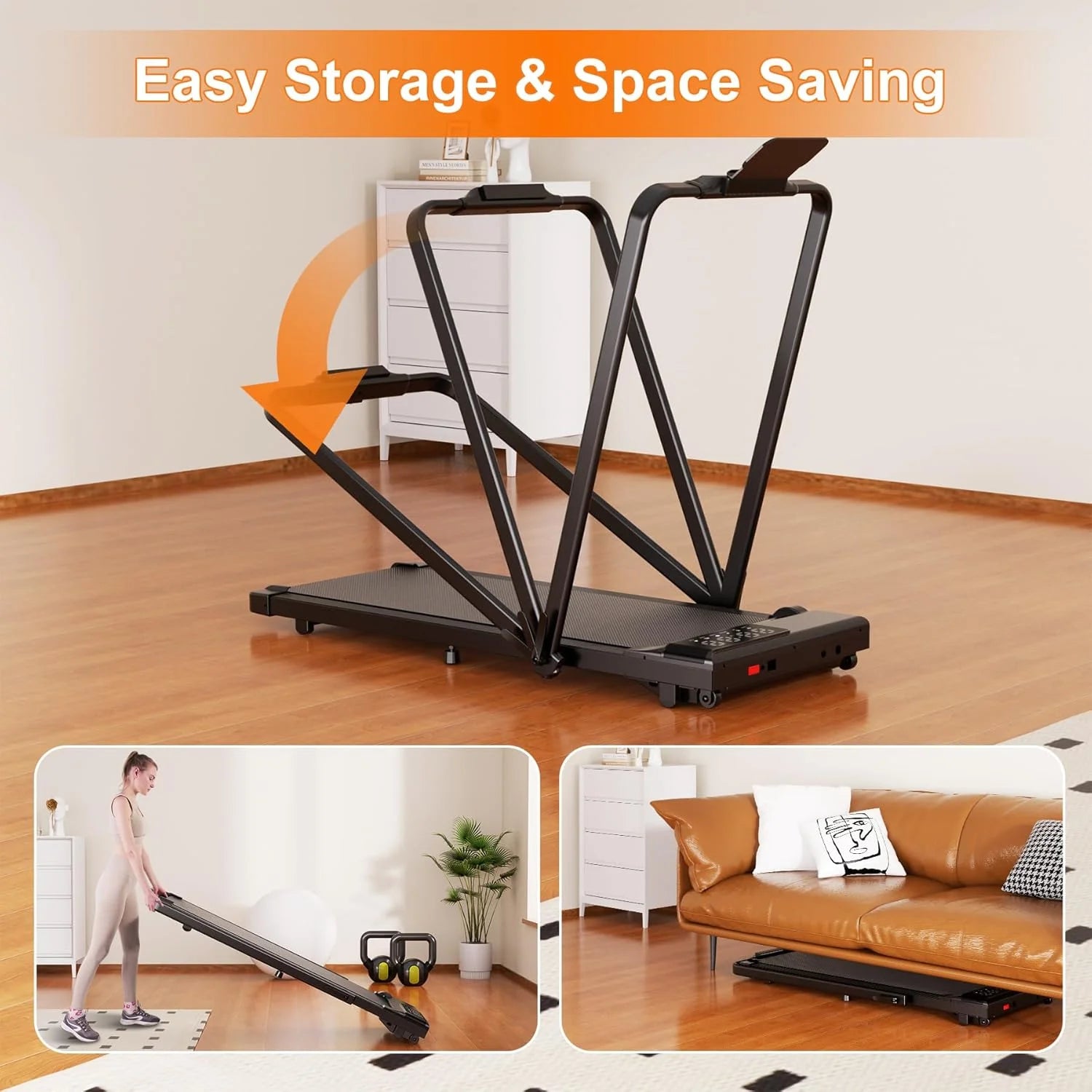 3 in 1 Folding Treadmills for Home Electric Exercise Treadmills